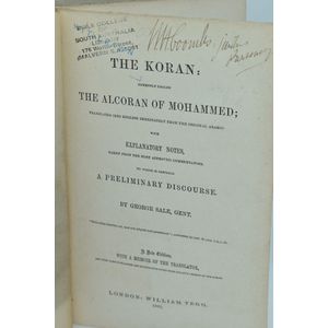 'The Koran' London 1861 New Edition with engraved folding plan…