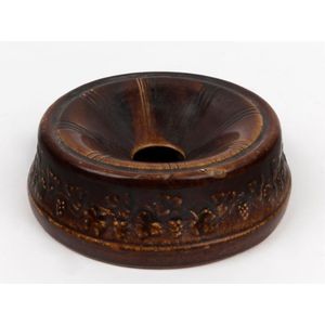 Lithgow Pottery spittoon in brown Rockingham glaze, A/F, 19th…