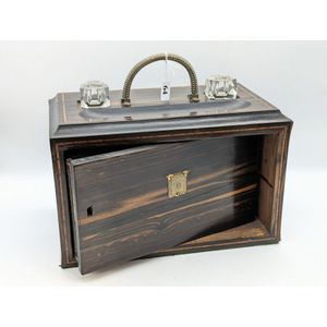 Victorian inlaid rosewood desk tidy, inlaid rosewood and…