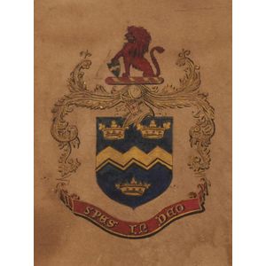 Chalon family Coat-of-Arms, works on paper, with inscription&hellip;