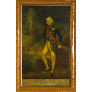 Lord Nelson reverse glass picture 'Baron Nelson Of The Nile',…