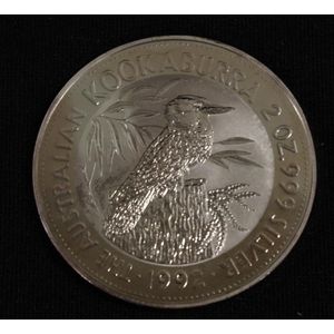 Australian Kookaburra 2 Dollar silver coin 1992 2oz.9999 silver.