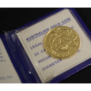 Australia 1980 $200 gold coin uncirculated in plastic pouch.…