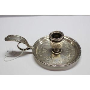 Antique French sterling silver chamber stick, made by Maison…