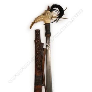 A 19th century Borneo Dayak head-hunter's sword (Mandau) -&hellip;