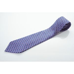 A silk tie by Hermes, styled with a bridle link pattern on a&hellip;