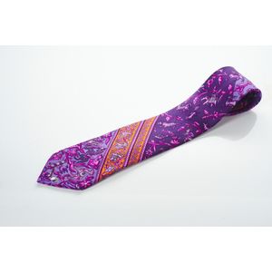 A silk tie by Hermes, styled with a pink, purple and orange&hellip;