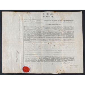 An 1852 Victorian land Grant by purchase, February 1852 land…