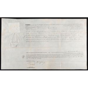 An 1855 Tasmanian land Grant by purchase, October 1855 land…