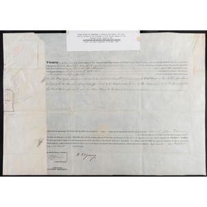 An 1855 Tasmanian land Grant by purchase, October 1855 land…