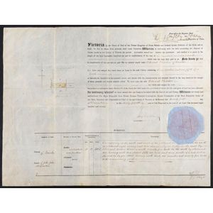 An 1870 Victorian land Grant by purchase, December 1870 land…