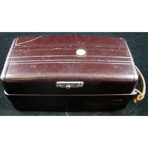 An 'A.E.G.' vintage hot point Bakelite portable radio. 22 x 11…