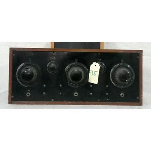 Home-built batteryset, New Zealand mid-1920s, 5 valves, battery…