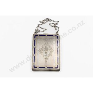 Fine quality American sterling silver & enamel cigarette case /…