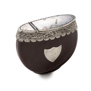 William J. Bower Australian silver mounted burra nut vesta,…