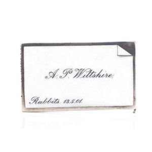 Edwardian silver and enamel 'Calling card' vesta case. Marked…