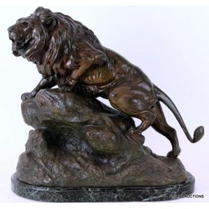 A spelter lion figure by Masson, Clovis Edmond Masson (French ...