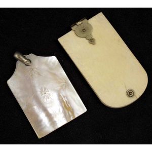 Two various antique ivory Aides Memoire each with metal closure,…