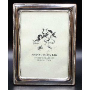 Italian Sterling silver photo frame stamped 925, 21 cm x 16 cm