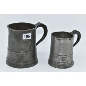 Vintage 1 Deciliter Pewter Tankard Mug Measuring Cup Pub Standard