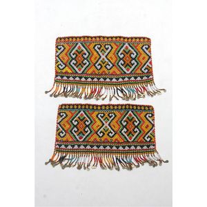 A rare pair of beaded wrist bands, ethnic Dayak, Kalimantan&hellip;