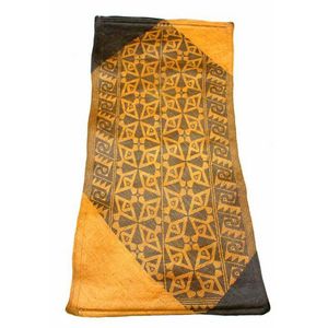 A Dyak woven Mat, finely executed with woven and dyed pattern,&hellip;