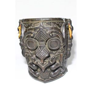 A Dayak baby carrier, in classic form with carved ancestral&hellip;