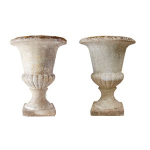 A pair of French Breton urns, circa 1940s. 65.5 cm high, 50.5…
