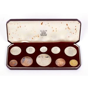 1953 Elizabeth II Coronation proof ten coin set Royal mint, 2nd…
