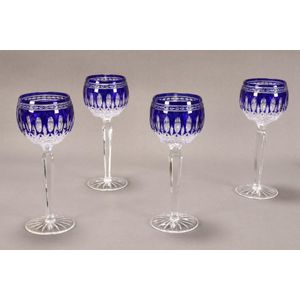 Lot - A SET OF FIVE WATERFORD CUT CRYSTAL BRANDY SNIFTERS IN THE