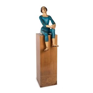 Antique Spanish processional Saint, carved wood with polychrome…