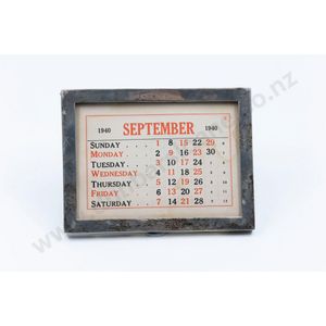 George V sterling silver photo / calendar frame plain…
