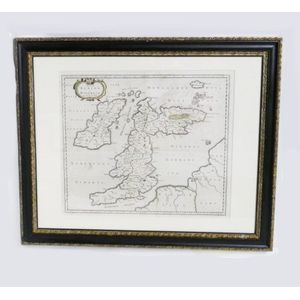 17th century hand coloured map of Great Britain, A c.1654 map…