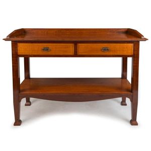 silky oak side table