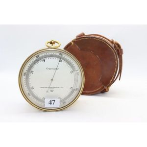 Military surveyor's barometer, by T.A. Reynolds and Sons, brass…