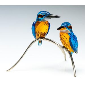 Swarovski Kingfishers from Silver Lake Collection - European - Glass