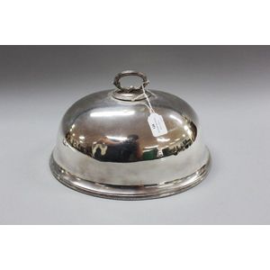 Antique Elkington beaded serving tureen and gadrooned meat dome,…