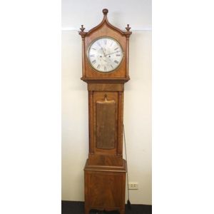 Victorian Scottish mahogany 8 day long clock striking on bell,&hellip;