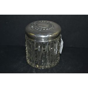 Sterling silver dressing table jar by maker Tozer, Kernsley and…