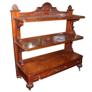 Victorian mahogany three tier dumb waiter, with carved leaf and… - Dumb ...