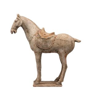 Tang Dynasty Pottery Horse Figure - Asian - Antiquities