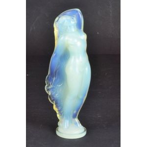 Lot - A GROUP OF TWO SABINO GLASS, NUDE SCULPTURE AND PLAQUE, PARIS, 20TH  CENTURY