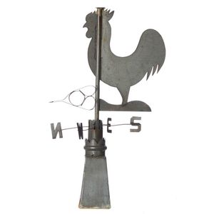 A French vintage zinc weather vane. 79 cm high, 45 cm wide