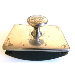 An English sterling silver blotter, Birmingham, 1924, silver…