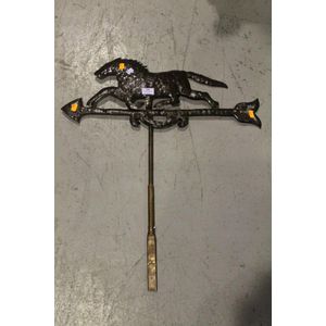 Vintage French Horse metal weather vane, 82 cm high, 65 cm wide