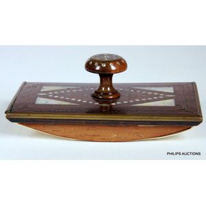 A finely inlaid blotter by Eugenio Quarti (1867-1926), 19th…