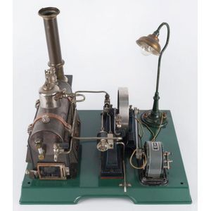 Early 1930s Marklin composite steam plant with boiler, engine,…