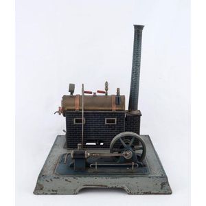 A 1930s Marklin composite steam toy comprising brass boiler…