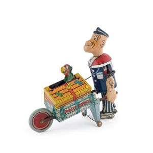 American lithographed tinplate Popeye Express - baggage cart…