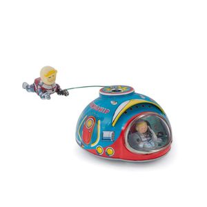 Friendship No.7 space capsule with circling astronaut, by…